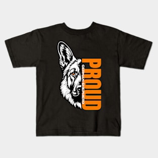 Majestic German Shepherd Design: Unleashing Proud in Every Detail Kids T-Shirt